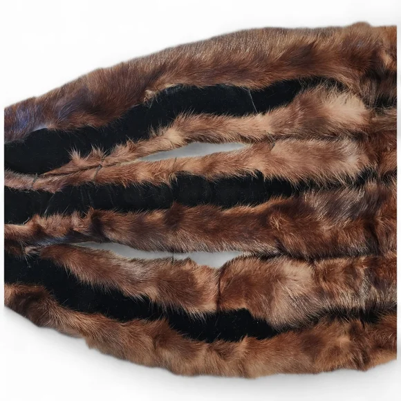 Vintage Brown Mink Fur Stole Wrap - Picture 5 of 6